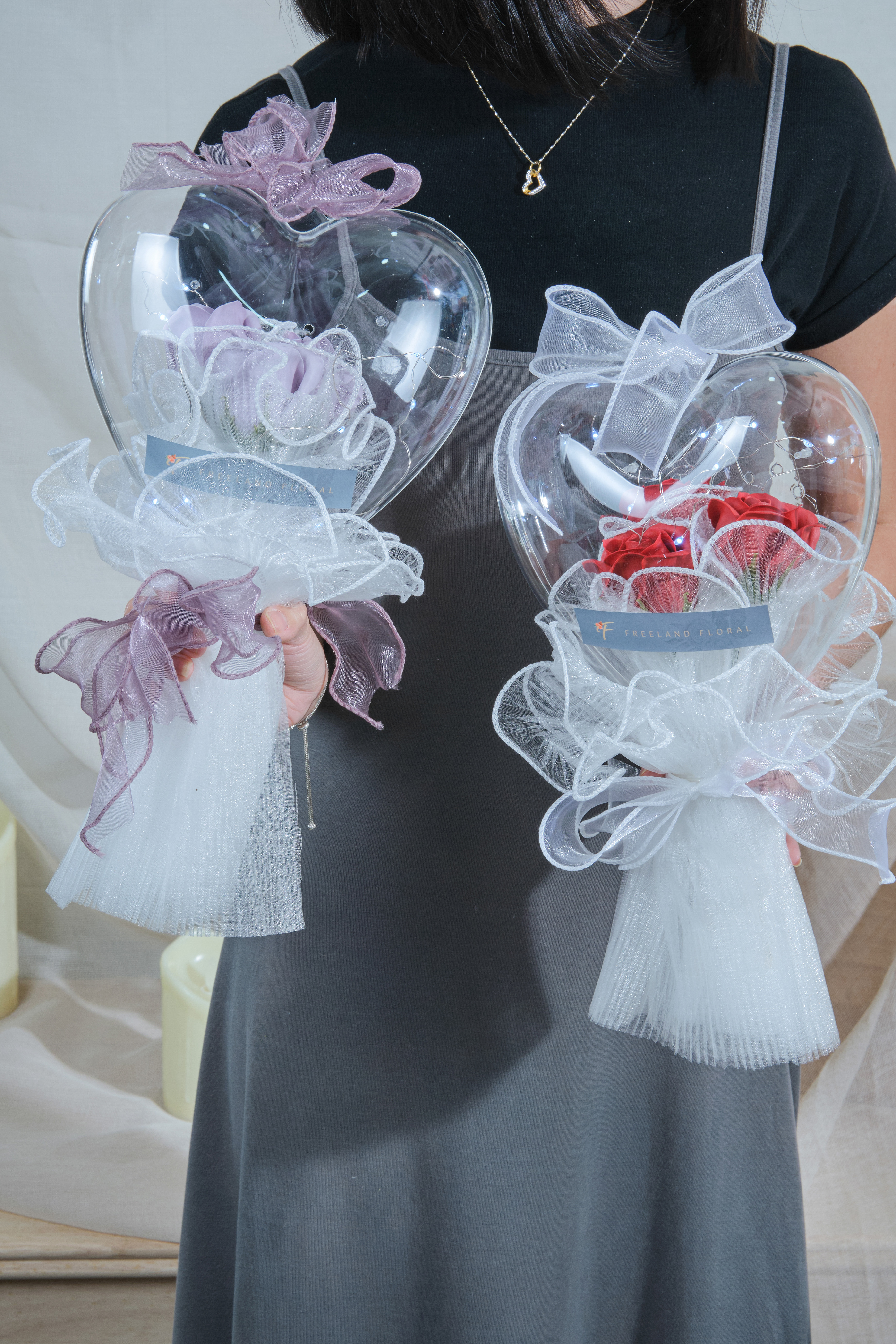 Love-shaped Acrylic Bouquet - Freeland Floral thumbnail 2
