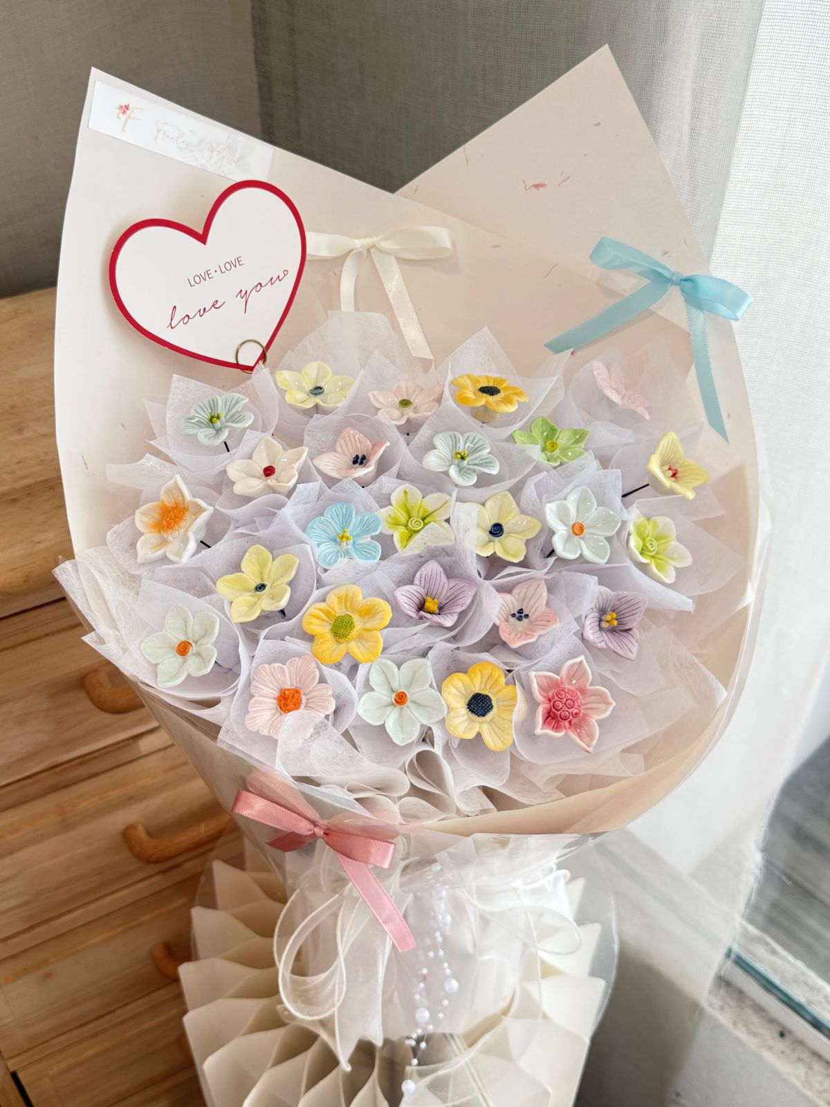Porcelain Whisper | Porcelain Flower Bouquet - Freeland Floral thumbnail 1