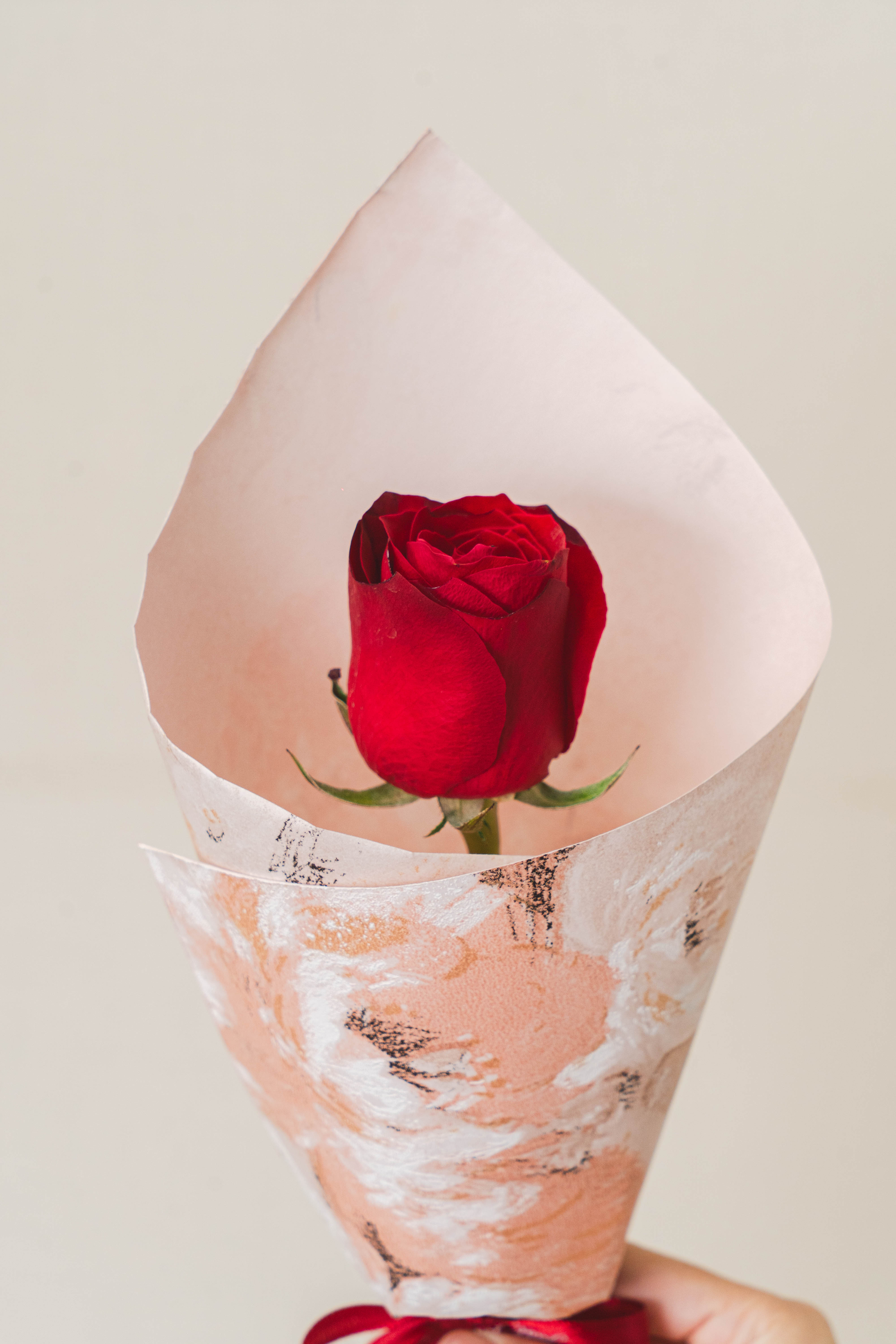 Single Rose Elegant Bouquet