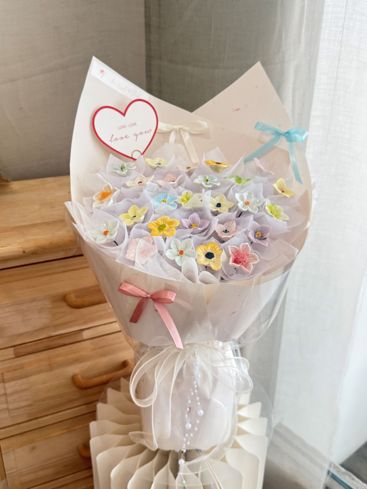 Porcelain Whisper | Porcelain Flower Bouquet - Freeland Floral thumbnail 2