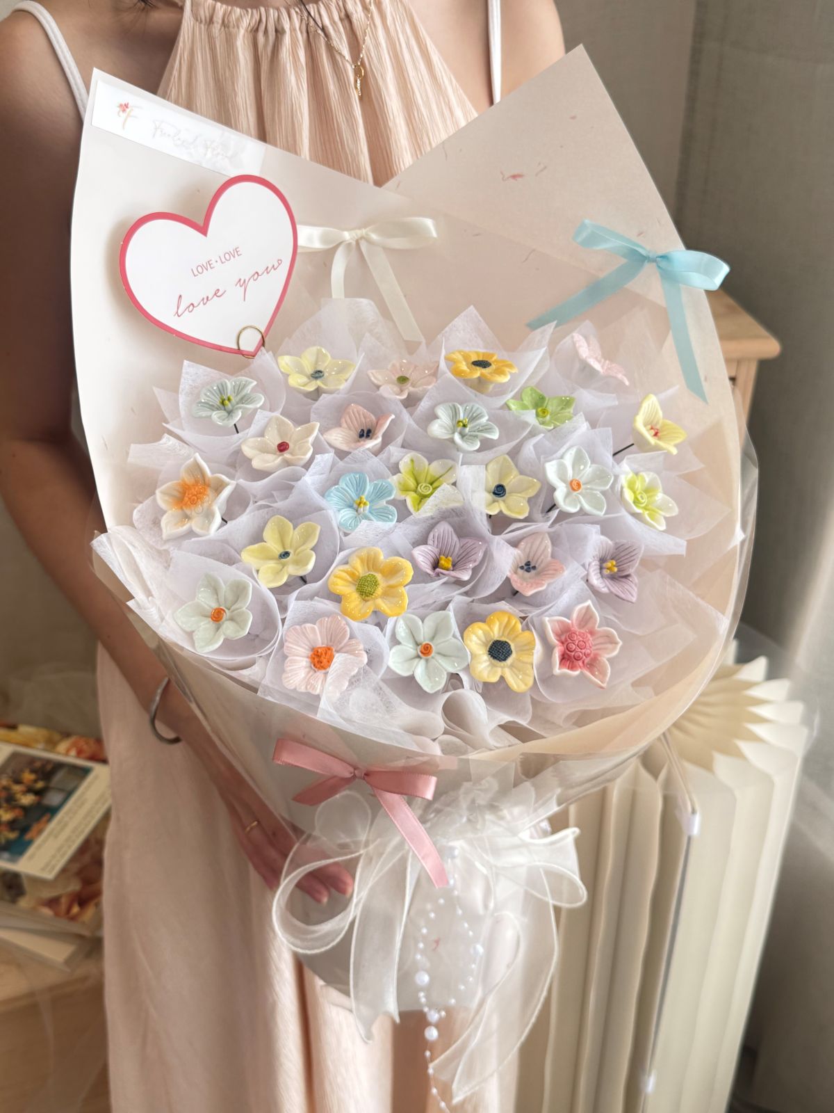 Porcelain Whisper | Porcelain Flower Bouquet - Freeland Floral thumbnail 5